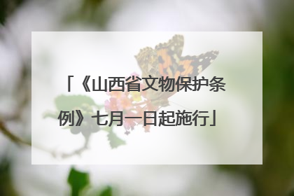 《山西省文物保护条例》七月一日起施行