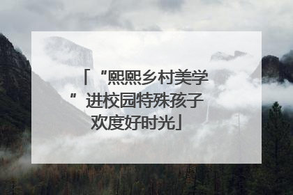 “熙熙乡村美学”进校园特殊孩子欢度好时光