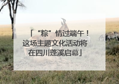 “粽”情过端午！这场主题文化活动将在四川蓬溪启幕