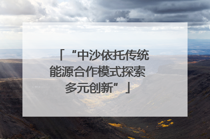 “中沙依托传统能源合作模式探索多元创新”