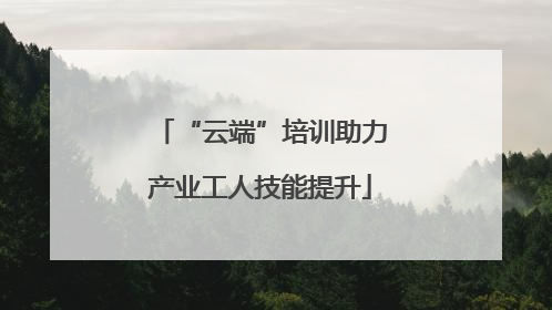 “云端”培训助力产业工人技能提升