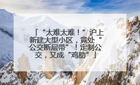 “太难太难！”沪上新建大型小区，竟处“公交断层带”！定制公交，又成“鸡肋”