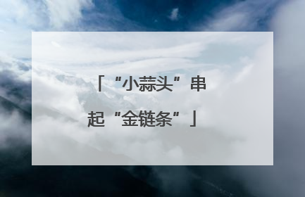“小蒜头”串起“金链条”