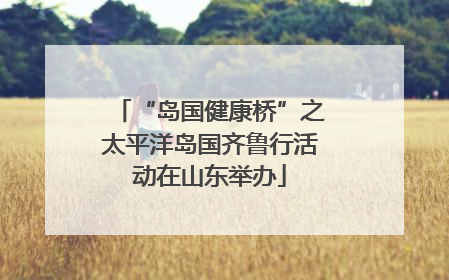 “岛国健康桥”之太平洋岛国齐鲁行活动在山东举办