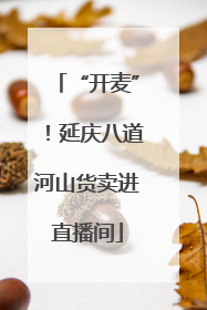“开麦”！延庆八道河山货卖进直播间
