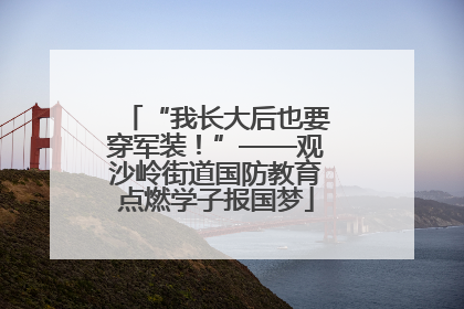 “我长大后也要穿军装！”——观沙岭街道国防教育点燃学子报国梦