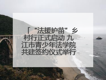 “法援护苗”乡村行正式启动 九江市青少年法学院共建签约仪式举行（组图）