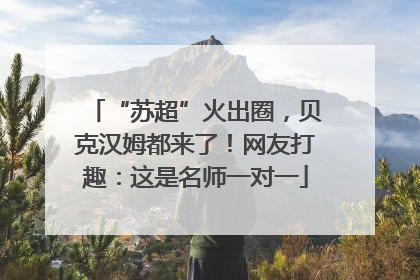 “苏超”火出圈，贝克汉姆都来了！网友打趣：这是名师一对一