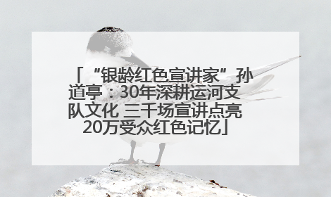 “银龄红色宣讲家”孙道亭：30年深耕运河支队文化 三千场宣讲点亮20万受众红色记忆