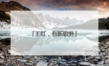 王红，有新职务