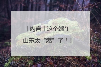 灼言丨这个端午，山东太“燃”了！