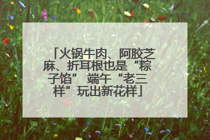 火锅牛肉、阿胶芝麻、折耳根也是“粽子馅” 端午“老三样”玩出新花样