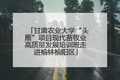甘肃农业大学“头雁”项目现代畜牧业高质量发展培训班走进榆林榆阳区