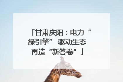 甘肃庆阳：电力“绿引擎” 驱动生态再造“新答卷”
