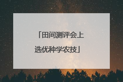 田间测评会上选优种学农技
