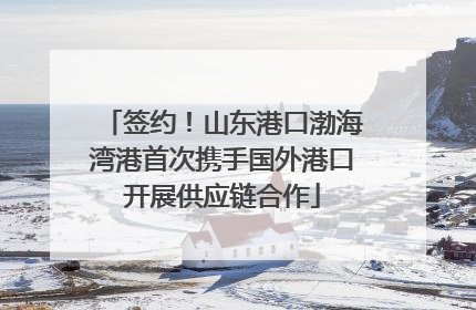 签约！山东港口渤海湾港首次携手国外港口开展供应链合作