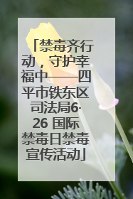 禁毒齐行动，守护幸福中——四平市铁东区司法局6·26 国际禁毒日禁毒宣传活动