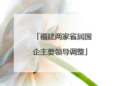 福建两家省属国企主要领导调整