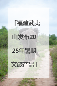 福建武夷山发布2025年暑期文旅产品