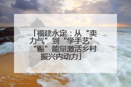 福建永定：从“卖力气”到“学手艺”“赈”能量激活乡村振兴内动力