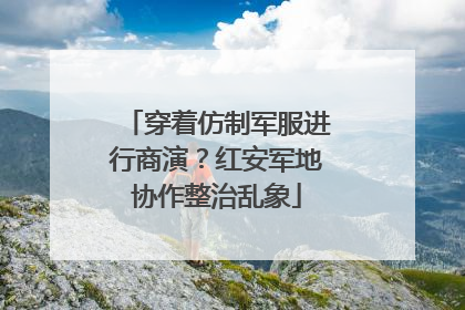 穿着仿制军服进行商演？红安军地协作整治乱象