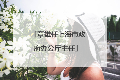 章雄任上海市政府办公厅主任