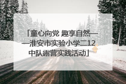 童心向党 趣享自然——淮安市实验小学二12中队露营实践活动