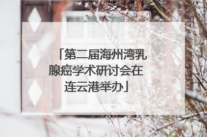 第二届海州湾乳腺癌学术研讨会在连云港举办