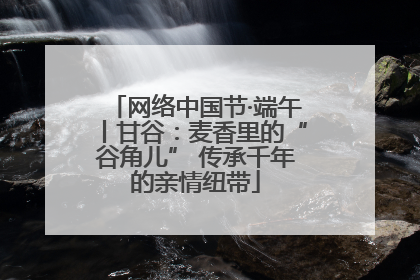 网络中国节·端午丨甘谷：麦香里的“谷角儿” 传承千年的亲情纽带