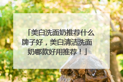 美白洗面奶推荐什么牌子好，美白清洁洗面奶哪款好用推荐！