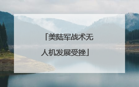 美陆军战术无人机发展受挫