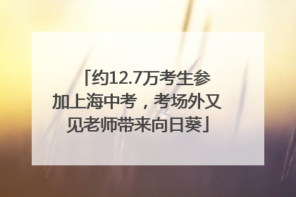 约12.7万考生参加上海中考，考场外又见老师带来向日葵