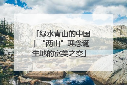 绿水青山的中国丨“两山”理念诞生地的富美之变