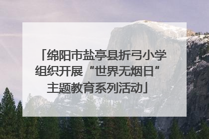 绵阳市盐亭县折弓小学组织开展“世界无烟日”主题教育系列活动