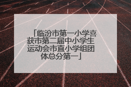 临汾市第一小学喜获市第二届中小学生运动会市直小学组团体总分第一