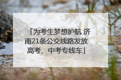 为考生梦想护航 济南21条公交线路发放高考、中考专线车