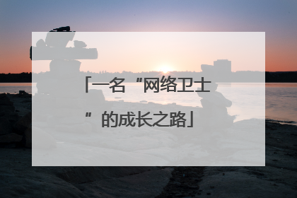 一名“网络卫士”的成长之路