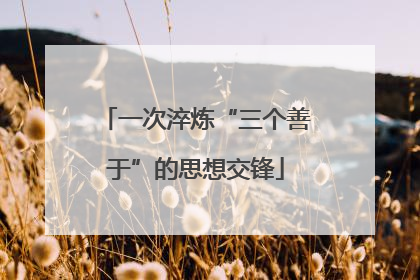 一次淬炼“三个善于”的思想交锋
