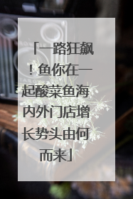 一路狂飙！鱼你在一起酸菜鱼海内外门店增长势头由何而来