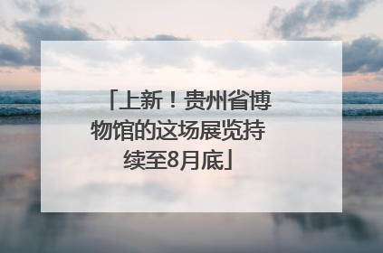 上新！贵州省博物馆的这场展览持续至8月底