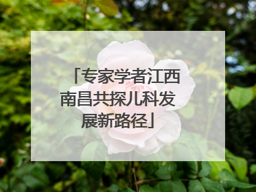 专家学者江西南昌共探儿科发展新路径