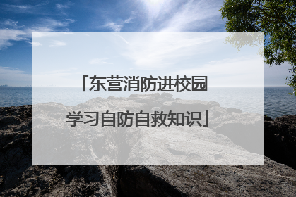 东营消防进校园 学习自防自救知识