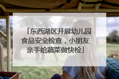 东西湖区开展幼儿园食品安全检查，小朋友亲手给蔬菜做快检