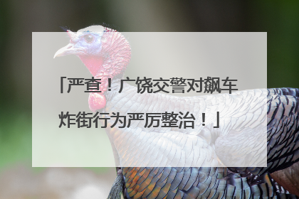 严查！广饶交警对飙车炸街行为严厉整治！