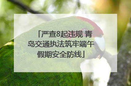 严查8起违规 青岛交通执法筑牢端午假期安全防线