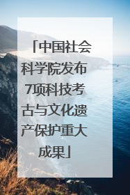 中国社会科学院发布7项科技考古与文化遗产保护重大成果