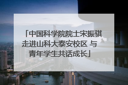 中国科学院院士宋振骐走进山科大泰安校区 与青年学生共话成长