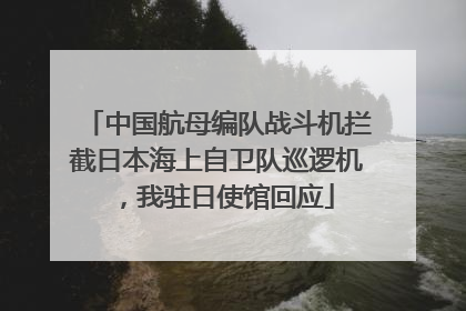 中国航母编队战斗机拦截日本海上自卫队巡逻机，我驻日使馆回应