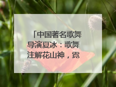 中国著名歌舞导演夏冰：歌舞注解花山神，霓裳漫卷九黎云
