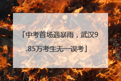 中考首场遇暴雨，武汉9.85万考生无一误考